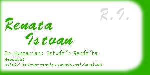 renata istvan business card